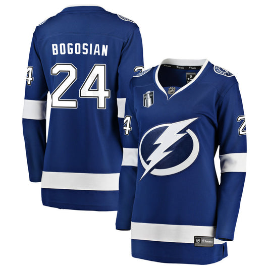 Zach Bogosian Tampa Bay Lightning Fanatics Branded Women's Home 2022 Stanley Cup Final Breakaway Jersey - Blue