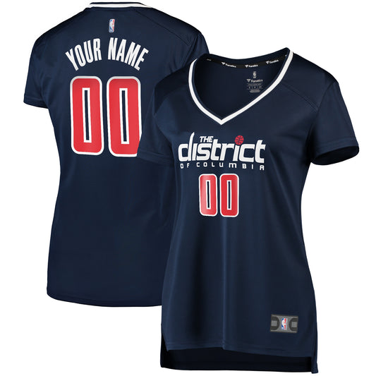 Washington Wizards Fanatics Branded Women's Custom Fast Break Replica Jersey Navy - Statement Edition