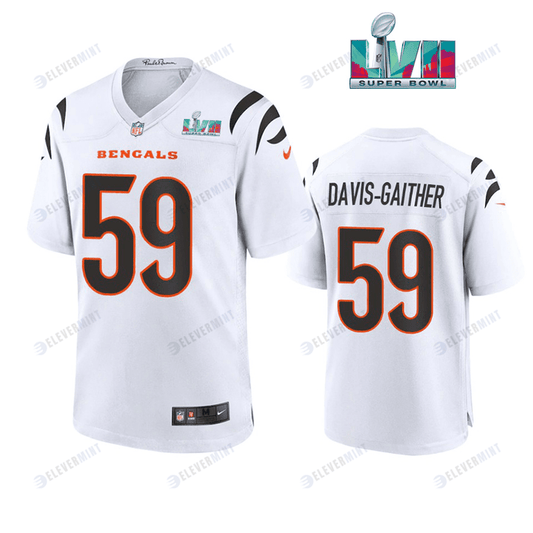 Akeem 59 Davis Gaither Cincinnati Bengals Super Bowl LVII Men Game Jersey- White