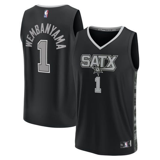 Victor Wembanyama San Antonio Spurs Fanatics Branded Fast Break Player Jersey - Statement Edition - Black