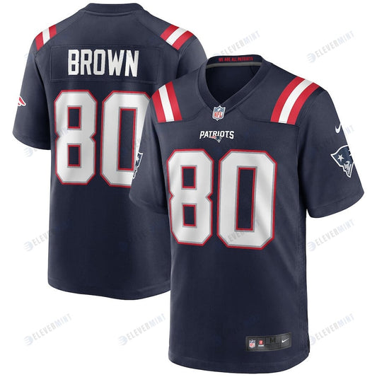 Troy Brown 80 New England Patriots Men Game Retired Jersey - Navy