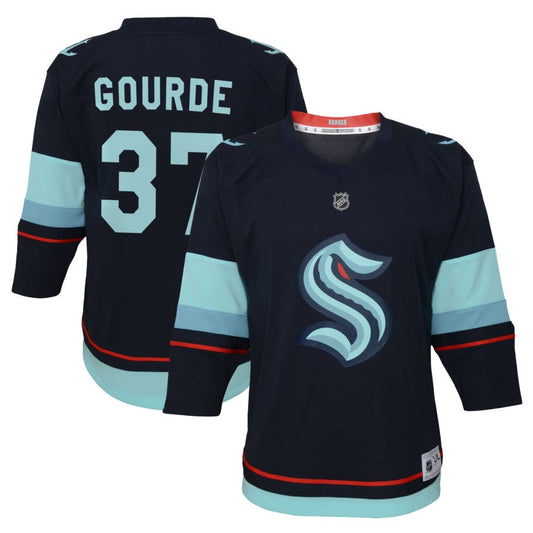 Yanni Gourde Seattle Kraken Youth Home Replica Jersey - Navy