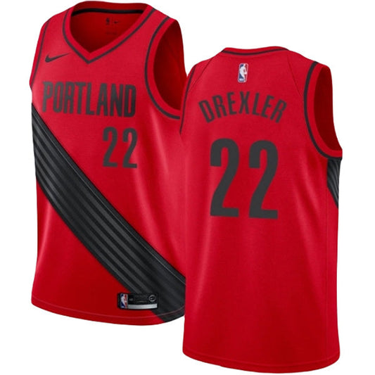 Youth Portland Trail Blazers Clyde Drexler Statement Edition Jersey - Red