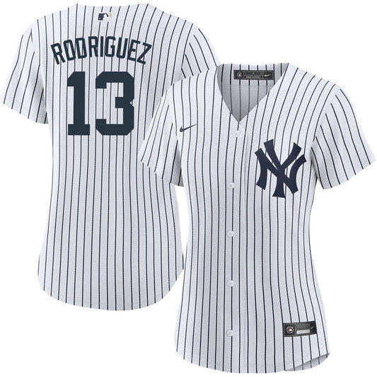 Women's New York Yankees Alex Rodriguez Replica Home Jersey - White