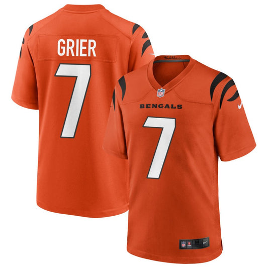 Will Grier Cincinnati Bengals Nike Youth Alternate Game Jersey - Orange