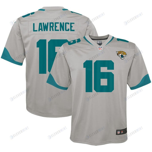 Trevor Lawrence Jacksonville Jaguars Youth Inverted Team Game Jersey - Silver