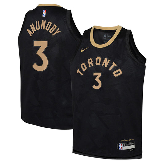 Youth Toronto Raptors OG Anunoby City Edition Jersey - Black